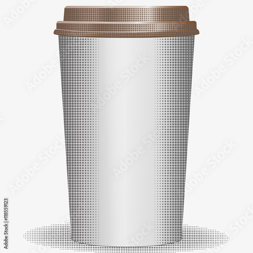 Cup of coffee pop art style vector illustration. Comic book imitation