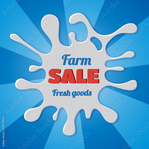 Sale splash label design