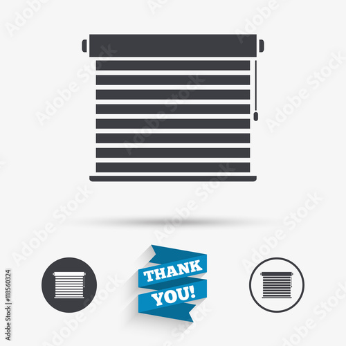Louvers sign icon. Window blinds or jalousie.
