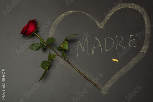 A Happy Mothersday Design With The Word Madre