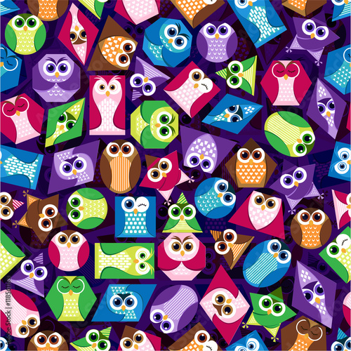 Background shapes owl 3