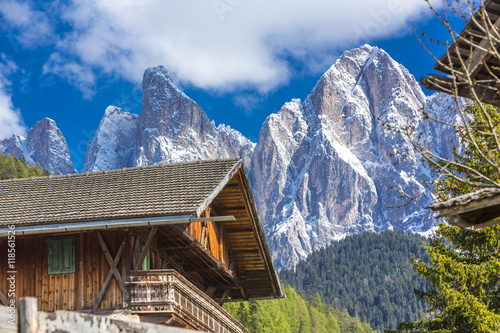 Foto Südtirol, Villnösstal, Geislerspitzen, Blick von St. Magdalena