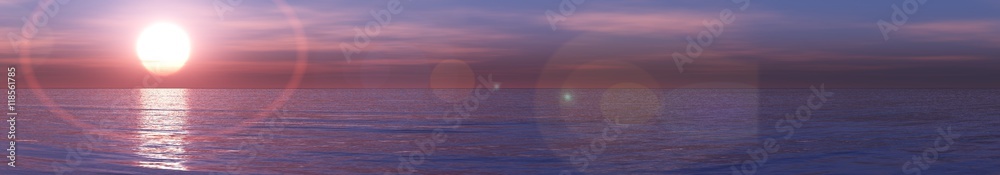sea sunset. panorama.
