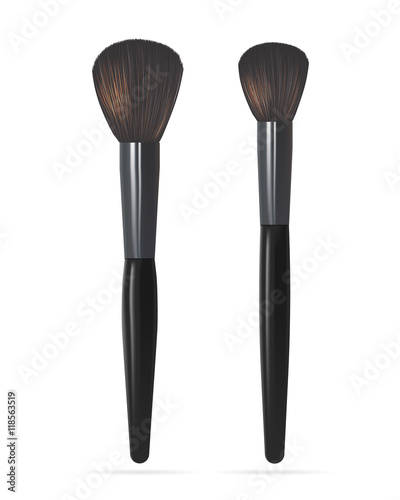 Set of Realistic Powder Brush. Vector illustration