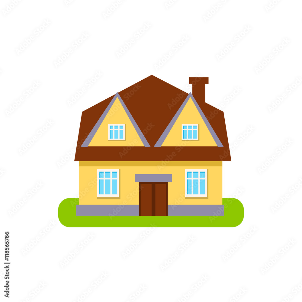 Four Window Suburban House Exterior Design Four Window Suburban House Exterior Design