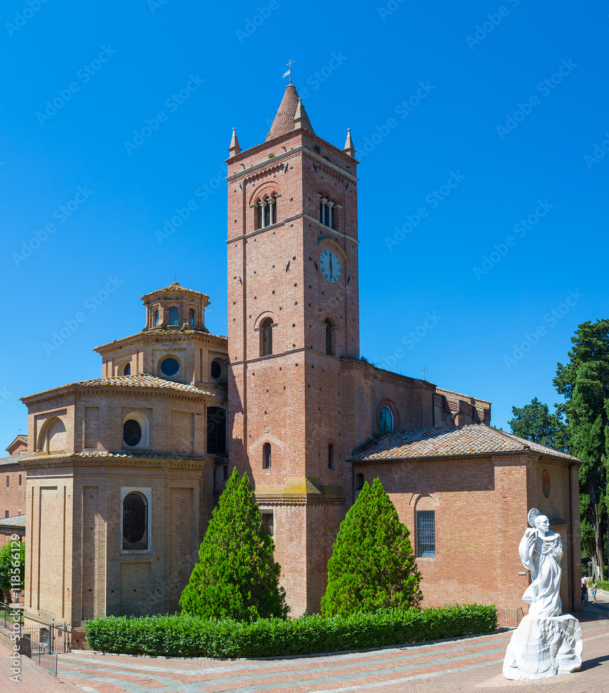 The Abbey of Monte Oliveto Maggiore, a Benedictine monasetery located in Tuscany, Italy.