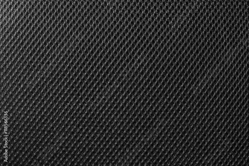 Black fishnet cloth material as a texture background. Nylon texture pattern or nylon background for design with copy space for text or image.