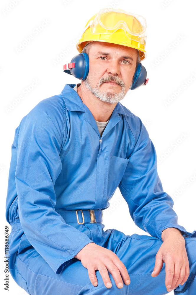Tired adult worker Tired adult worker