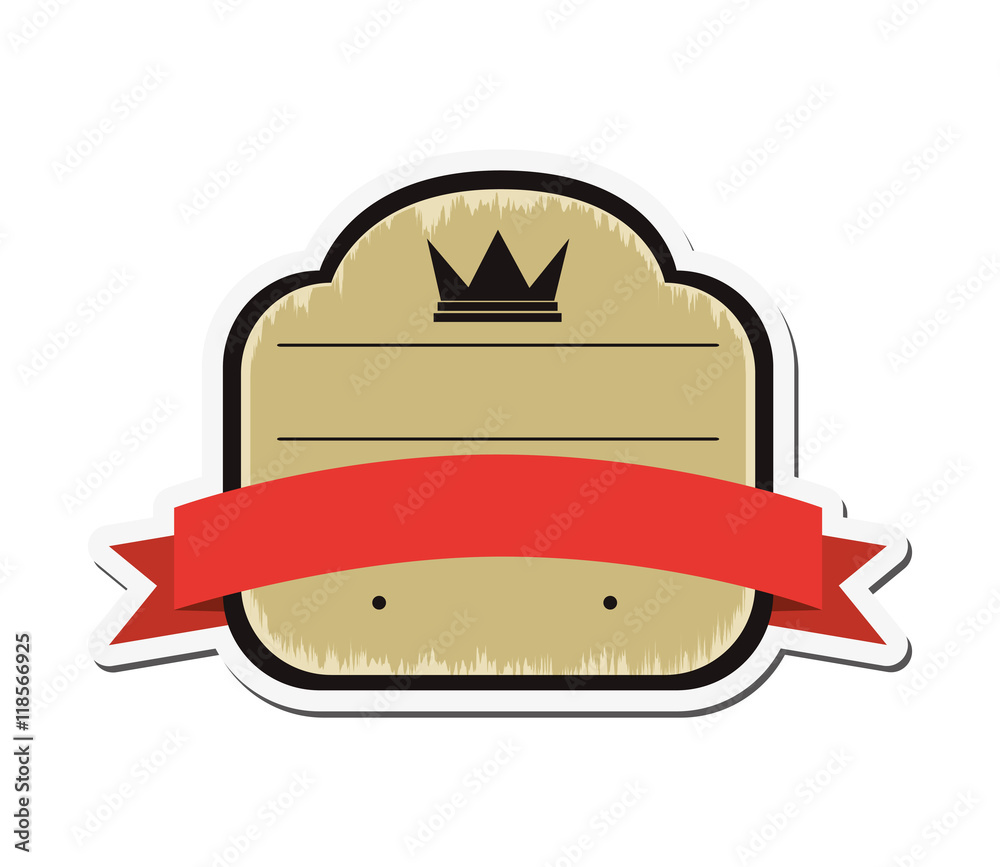 flat design crown masculine emblem icon vector illustration flat design crown masculine emblem icon vector illustration