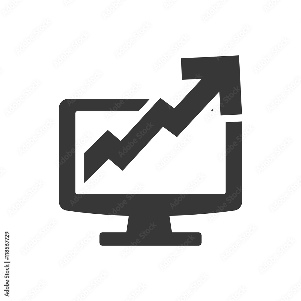 computer arrow money financial commerce icon. Flat and Isolated design. Vector illustration computer arrow money financial commerce icon. Flat and Isolated design. Vector illustration