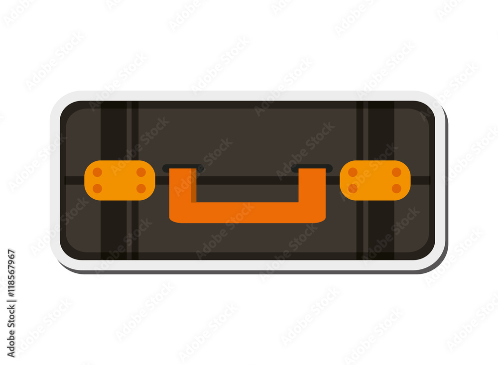 flat design travel suitcase topview icon vector illustration flat design travel suitcase topview icon vector illustration