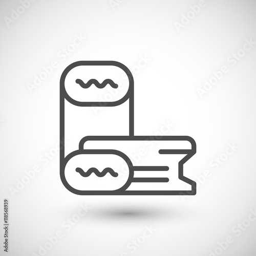 Magnetic resonance imaging line icon