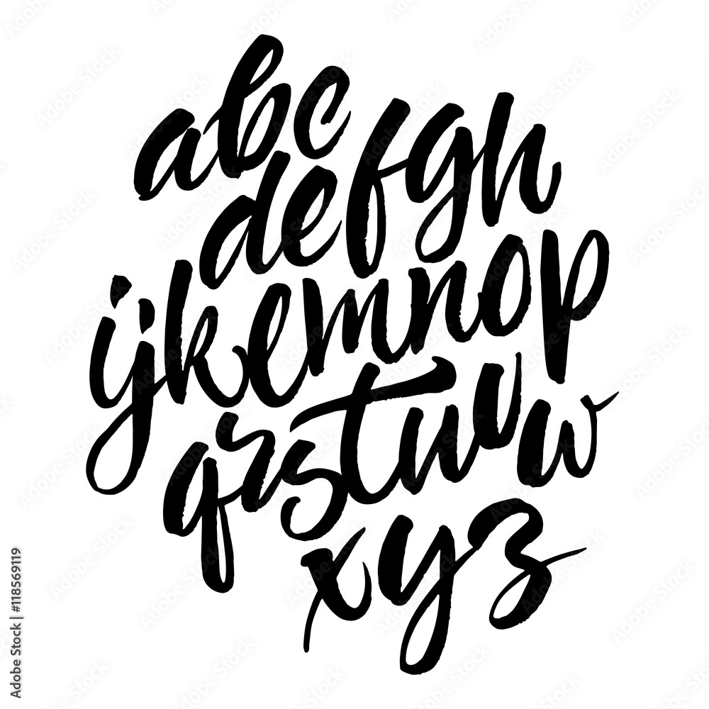 Handwritten brush script Handwritten brush script