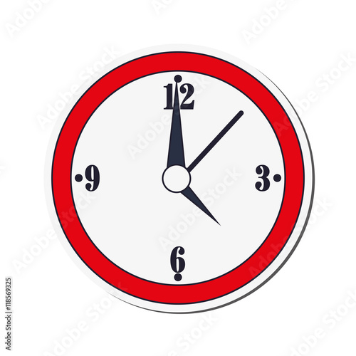 Free Download flat design wall clock icon vector illustration - GFXLoad