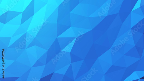 Abstract low poly background - blue gradient.