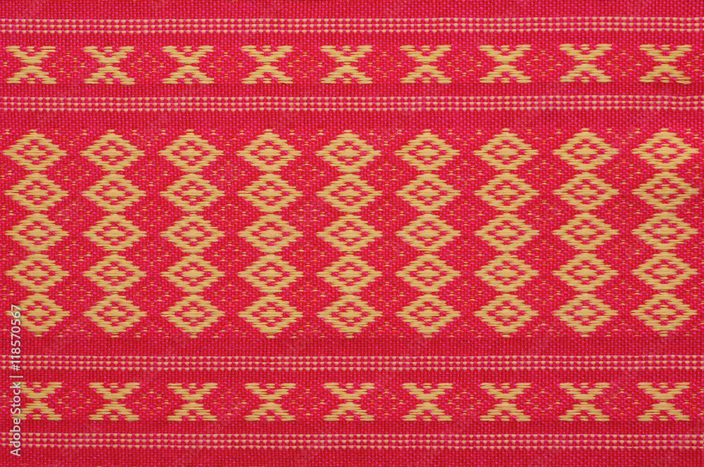 Thai pattern style weaved on textile Thai pattern style weaved on textile