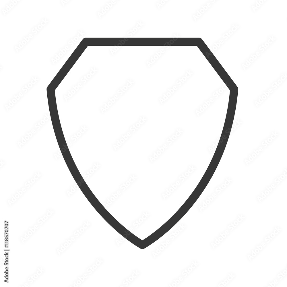 flat design blank shield icon vector illustration flat design blank shield icon vector illustration