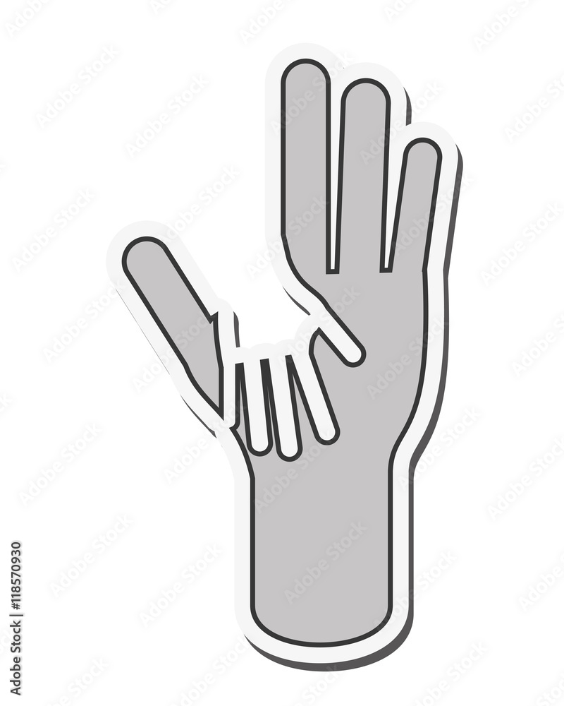 flat design open hands icon vector illustration flat design open hands icon vector illustration