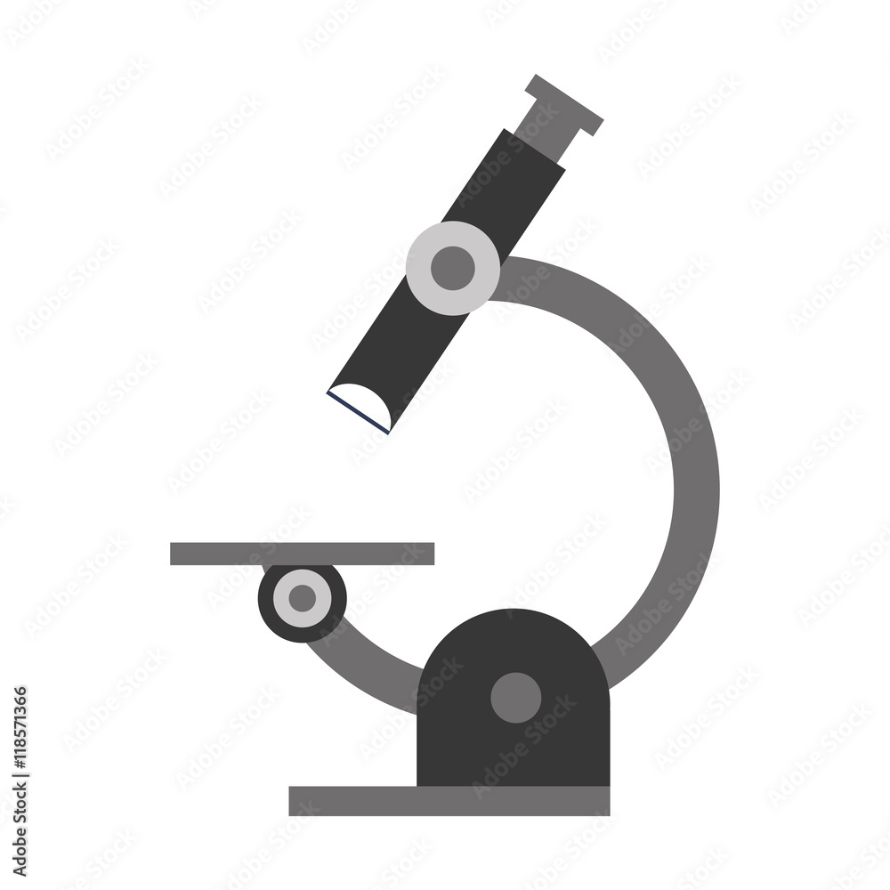 flat design single microscope icon vector illustration flat design single microscope icon vector illustration