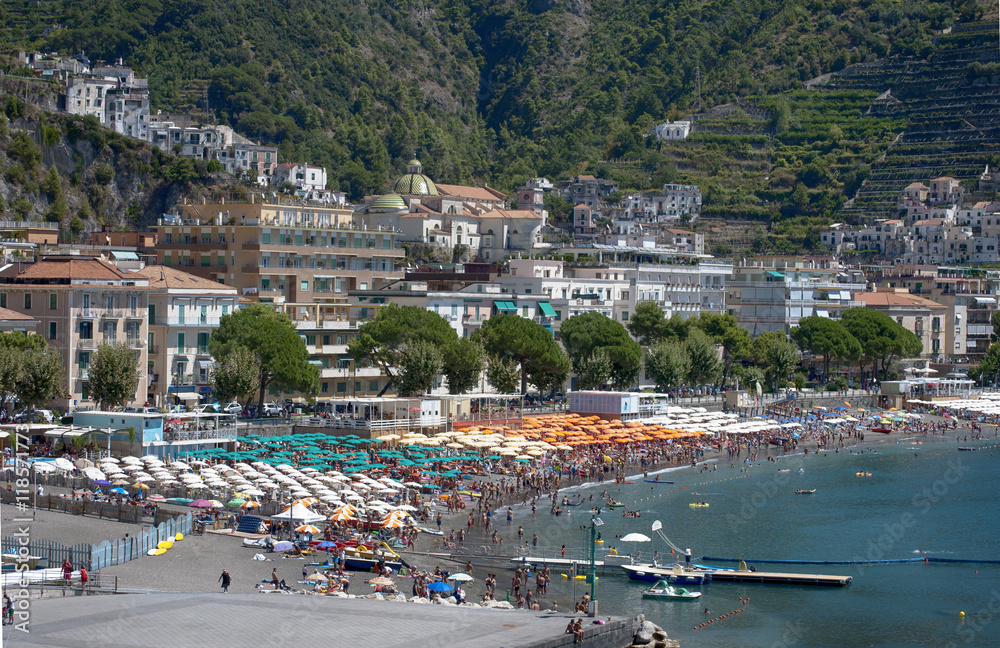 View Mariori village, from Amalfi coast, Italy View Mariori village, from Amalfi coast, Italy