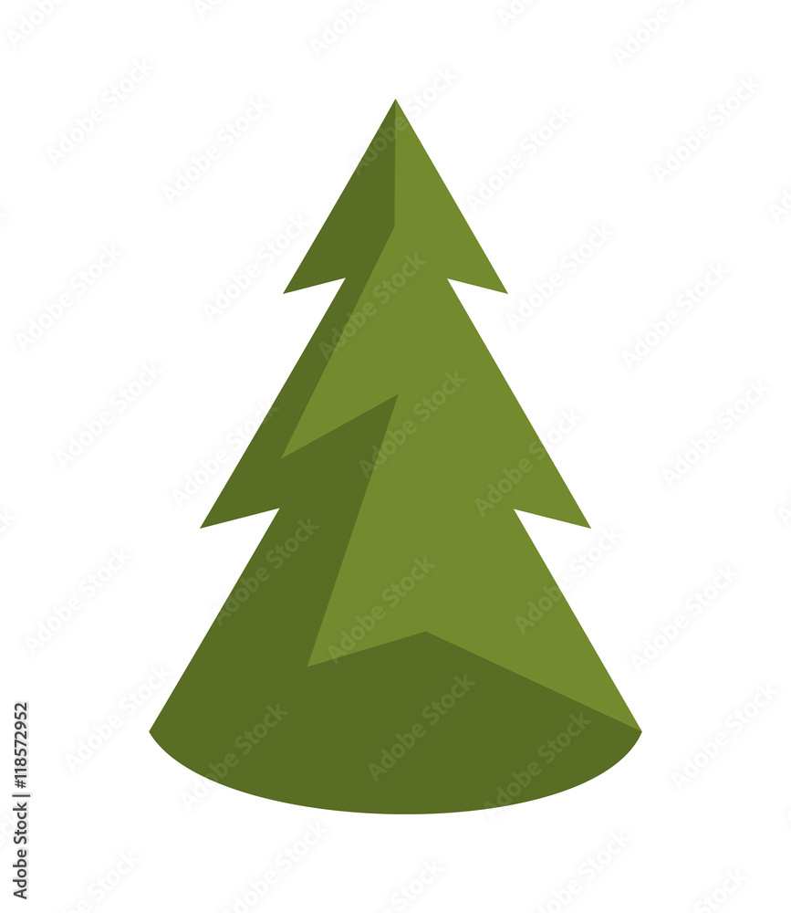 pine tree merry chistmas celebration icon. Flat and Isolated illustration. Vector illustration pine tree merry chistmas celebration icon. Flat and Isolated illustration. Vector illustration