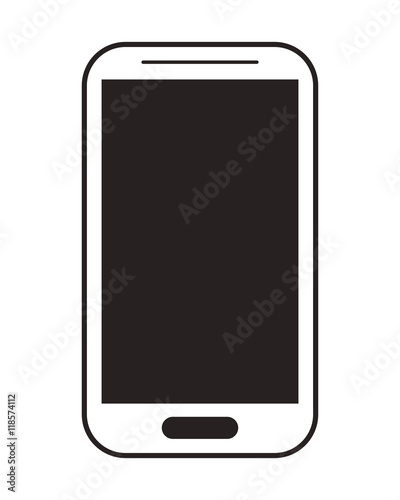 smartphone gadget technology silhouette icon. Flat and Isolated design. Vector illustration