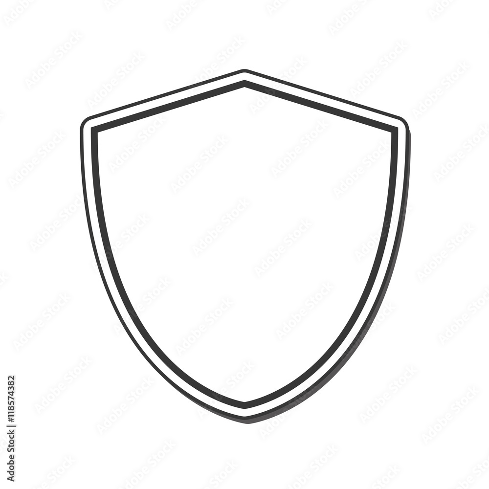 shield frame security label silhouette icon. Flat and Isolated illustration. Vector illustration shield frame security label silhouette icon. Flat and Isolated illustration. Vector illustration