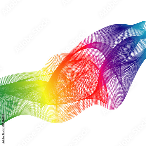 rainbow abstract ribbon background made in vector
