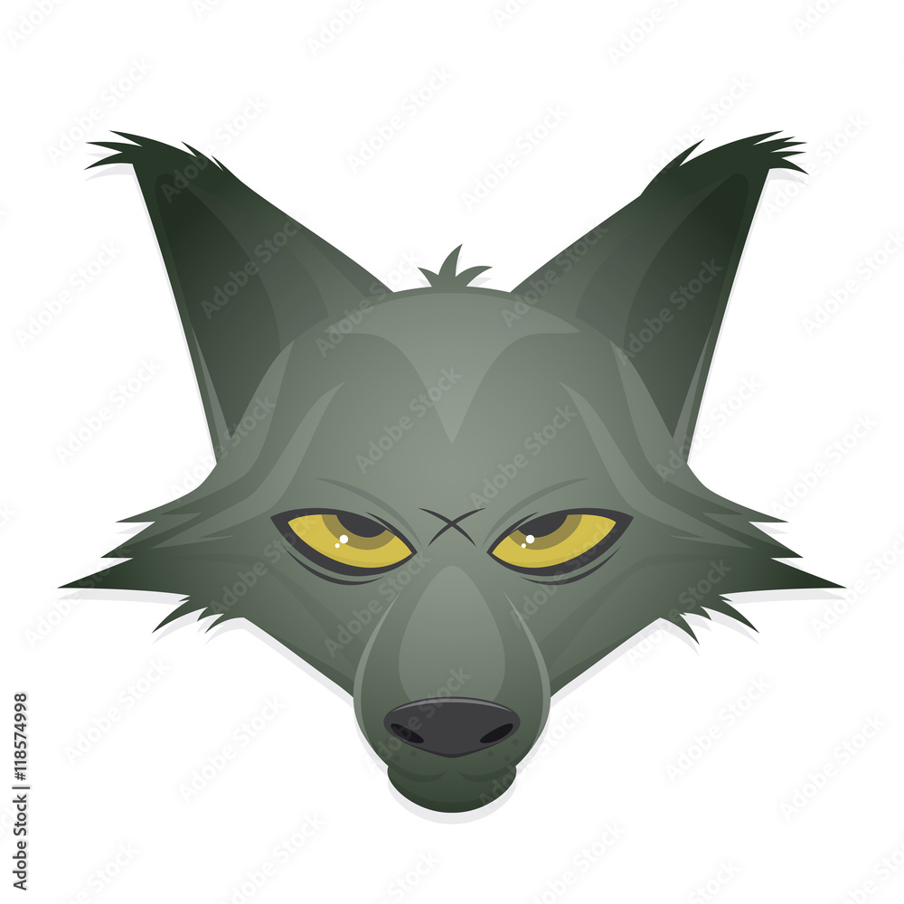 Fototapeta premium wolf head vector clipart