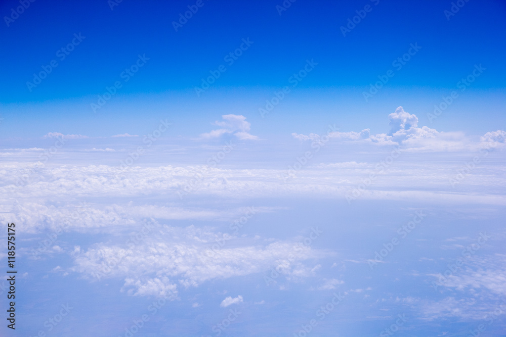 clear blue sky with clouds