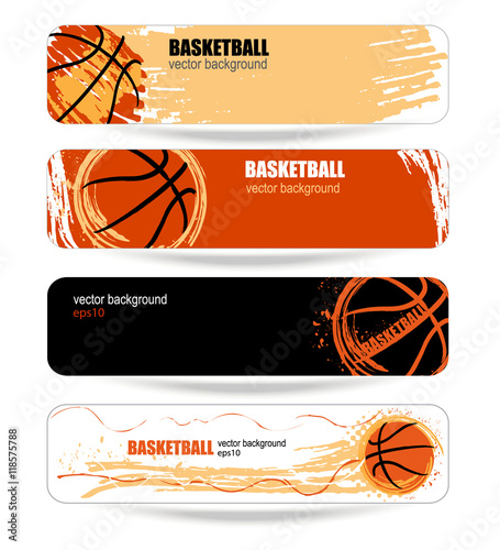 banner design template for the game of basketball, grunge style, wave, spray, game background