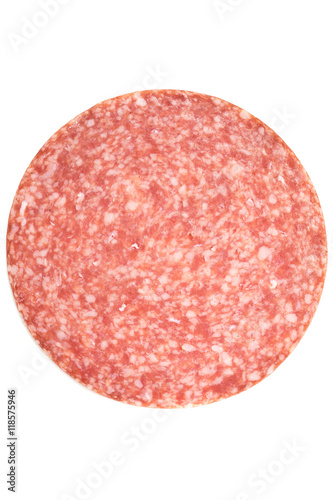 Salami Scheibe Isoliert