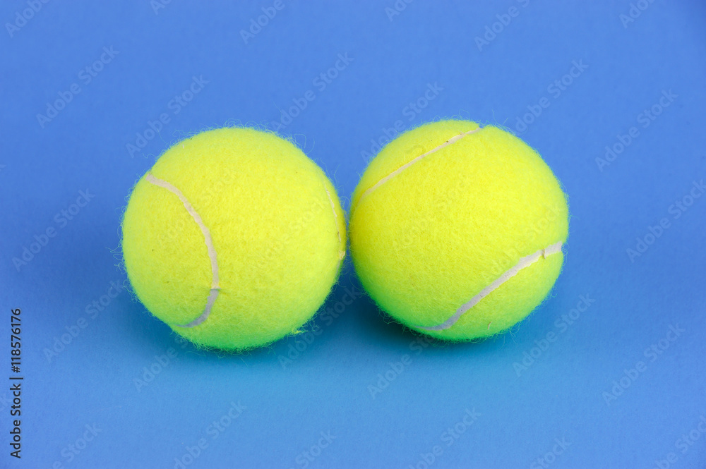 tennis on blue background