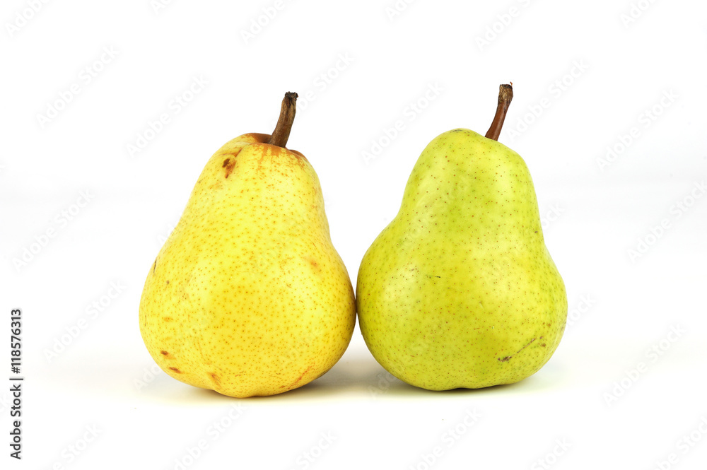 fresh Bartlett pears isolated on white background fresh Bartlett pears isolated on white background