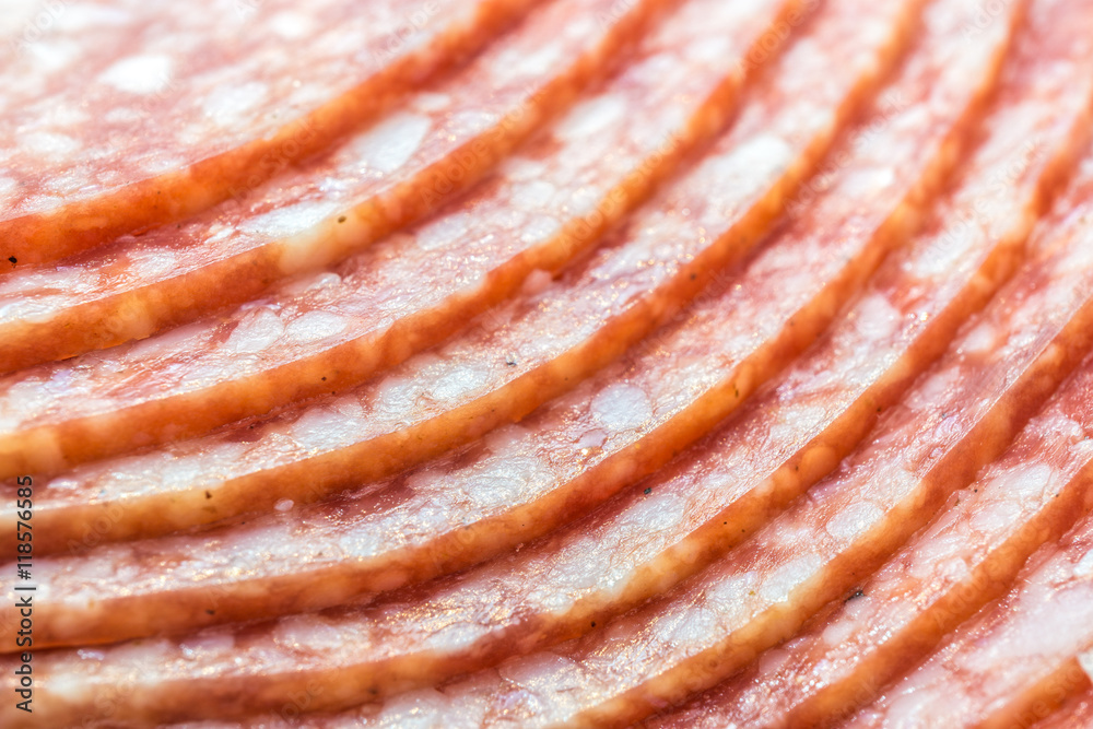Salami Scheibe Isoliert StockFoto Adobe Stock