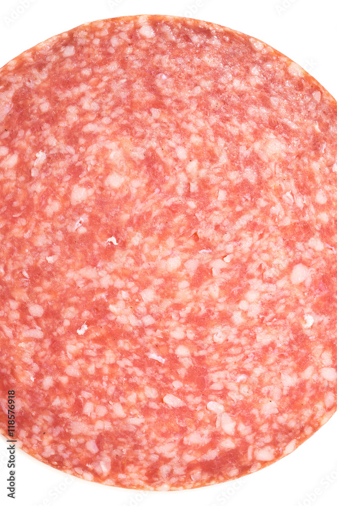 Salami Scheibe Isoliert StockFoto Adobe Stock