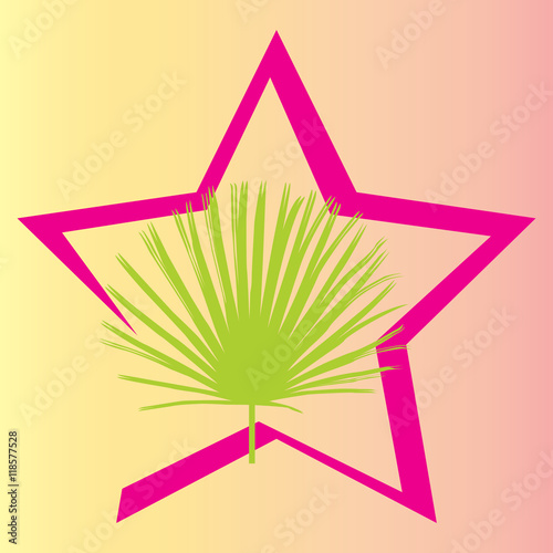 Silhouette of Palm Trees. Vector Illustration.