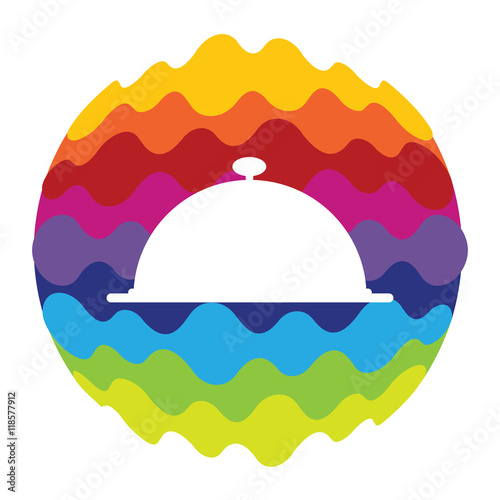 Food and Drink Rainbow Color Icon for Mobile Applications