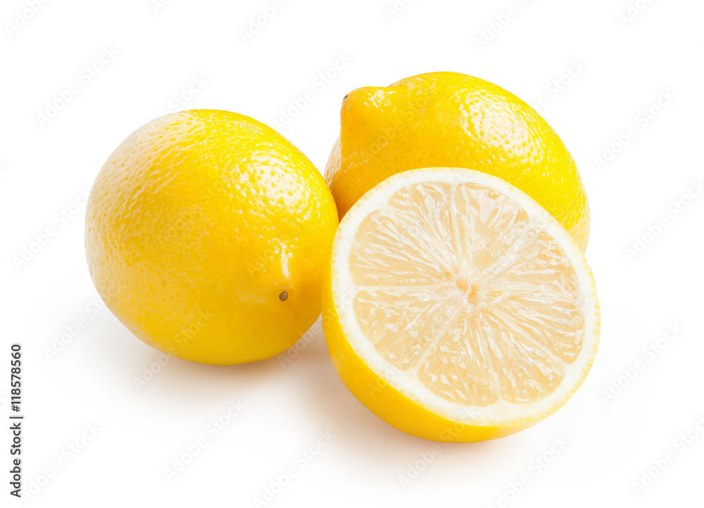Lemons. Lemons isolated on white background