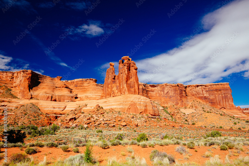 The Three Gossips at Arches National Park, Utah, USA