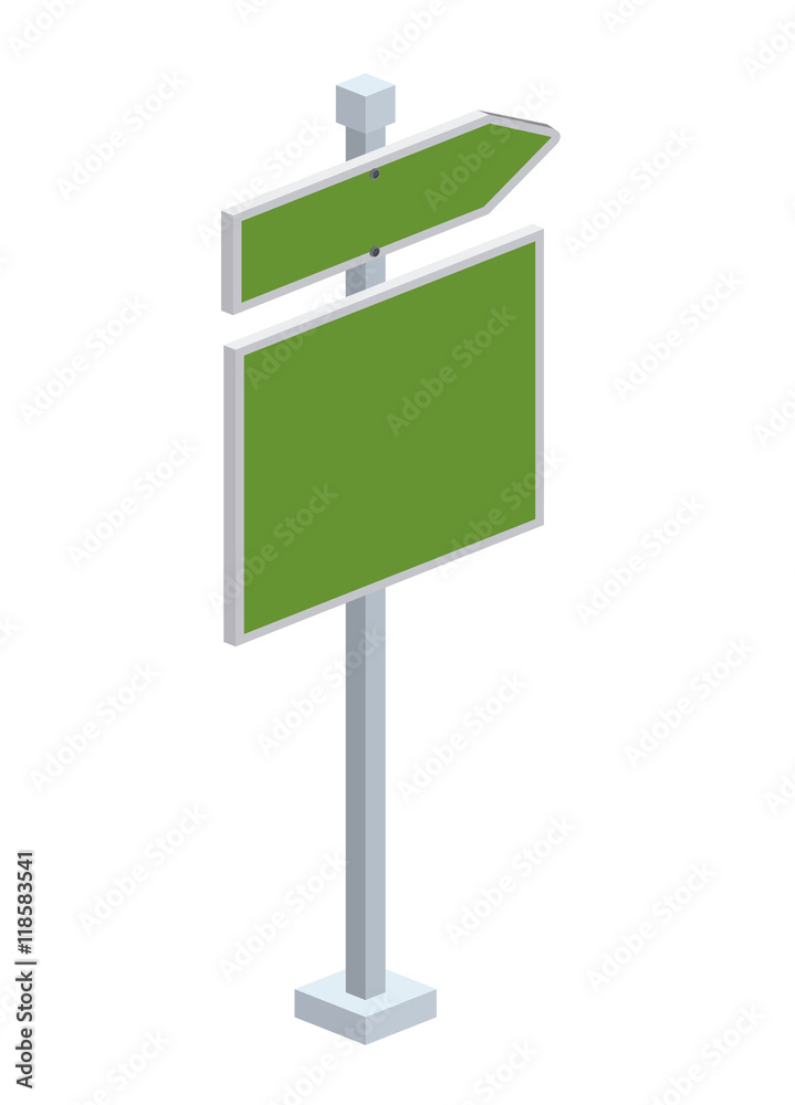 traffic signal with arrow isometric icon vector illustration design