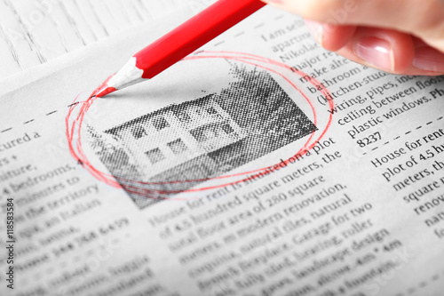 Search newspaper advertisements for information