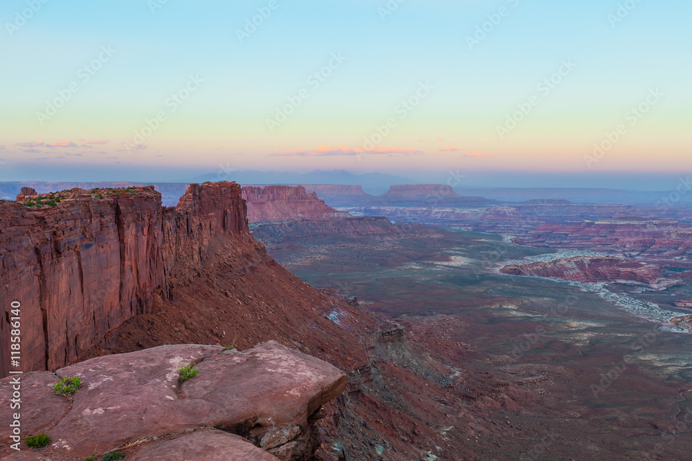 Sunrise at Panorama Point in the Maze District of the Canyonlands National Park in Utah is always spectacular.