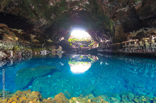  cave in Jameos del Agua. Lanzarote. Canary Islands. Spain photo