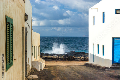 The abandoned village Tenesar.  Lanzarote. Canary Islands. Spain photo