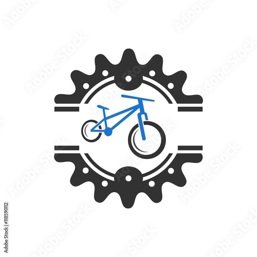bike shop logo icon Vector
