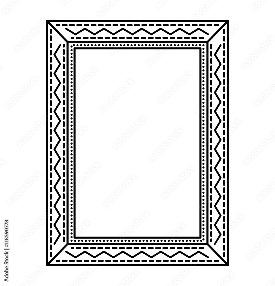 elegant beautiful frame isolated icon