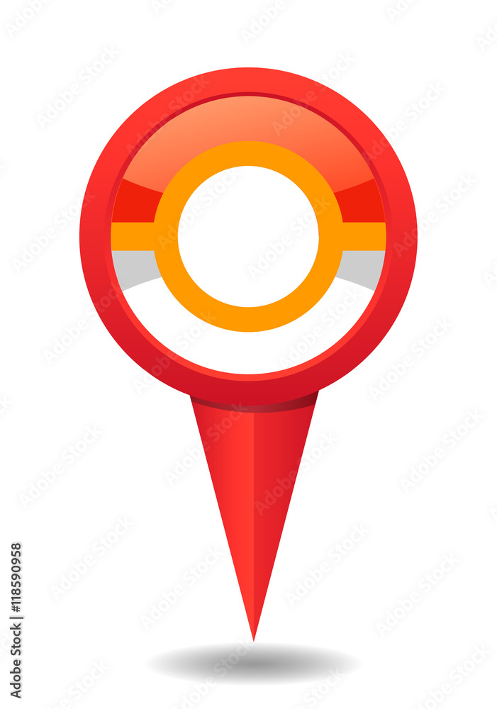 GPS Navigation, the destination marker, vector, icon of the point on the map. GPS Navigation, the destination marker, vector, icon of the point on the map.