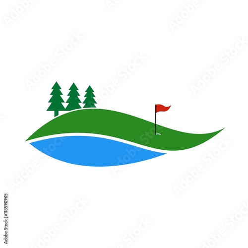 golf logo icon Vector
