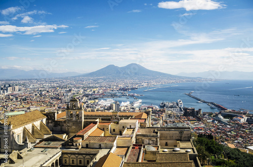 Naples view with mount etna